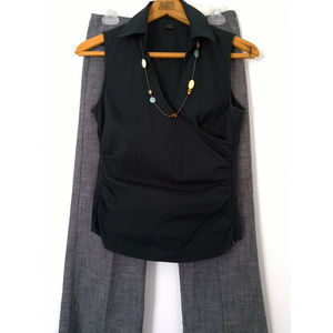 Black sleeveless top by Express stretch cotton XS